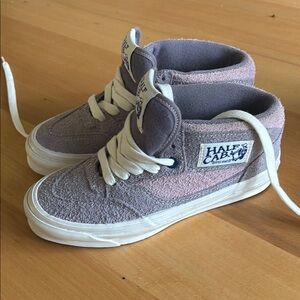 Vans Gray and Purple High-Top Sneakers